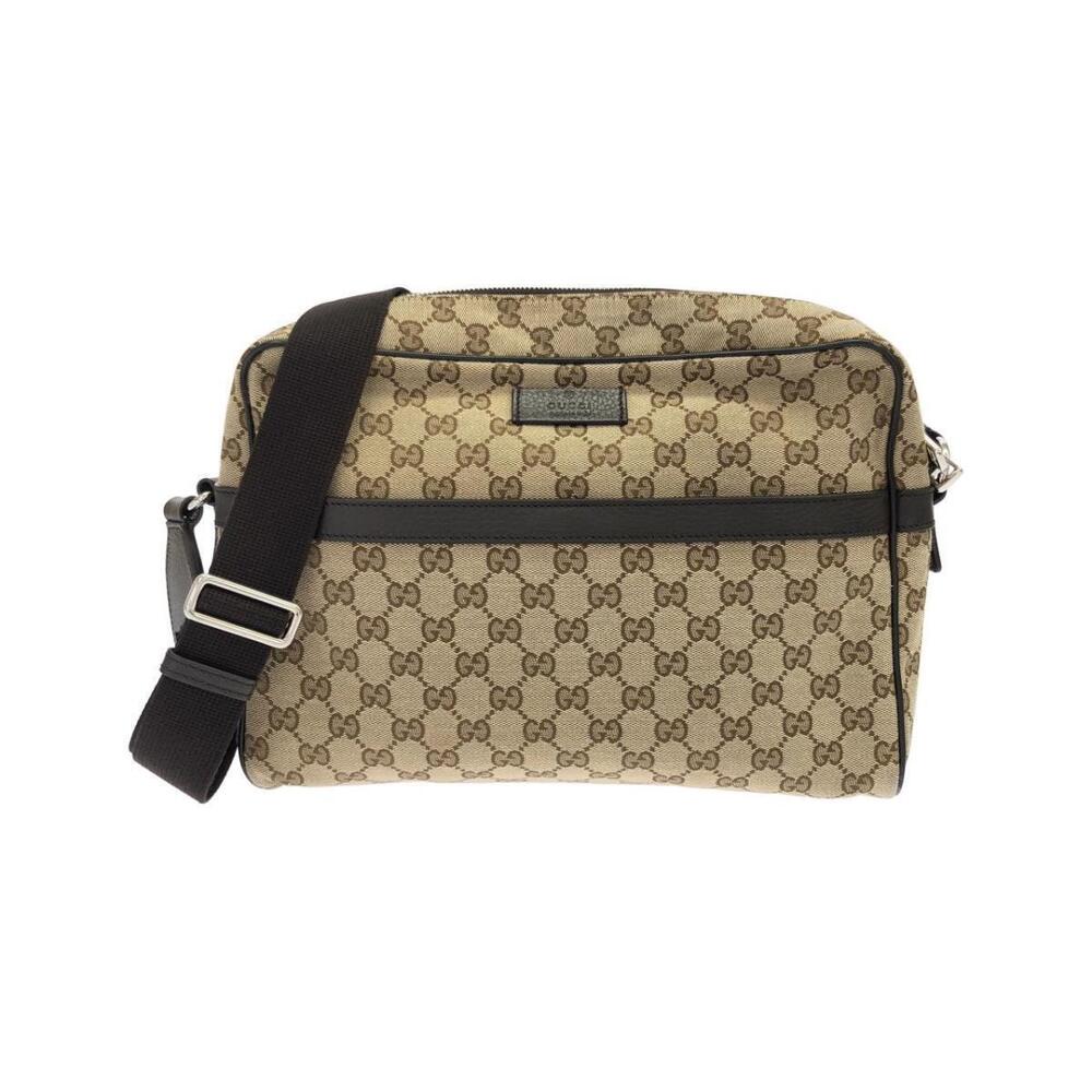Gucci GG Canvas Crossbody Bag monogram canvas leather Brown